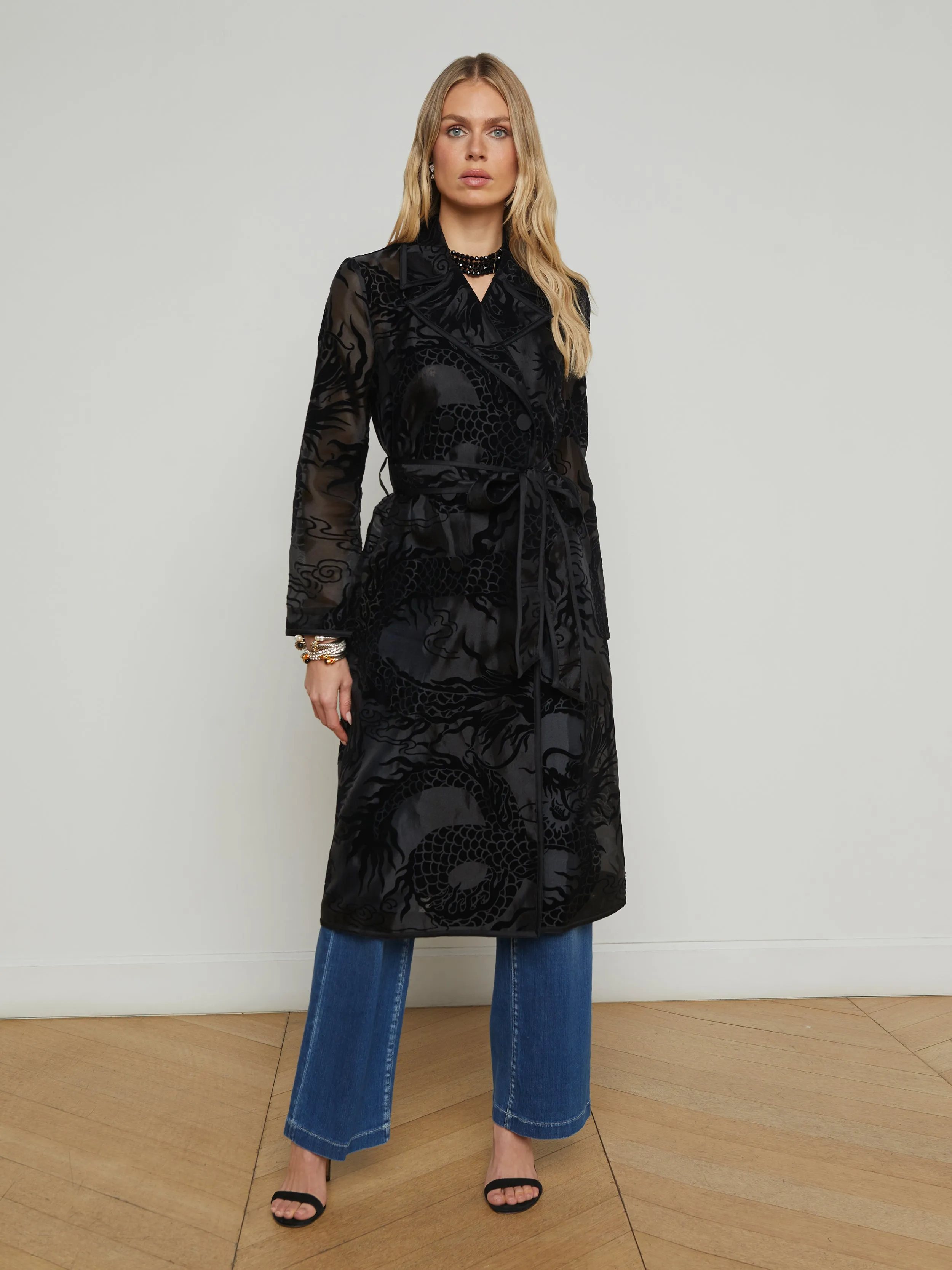Moda Organza Trench Coat