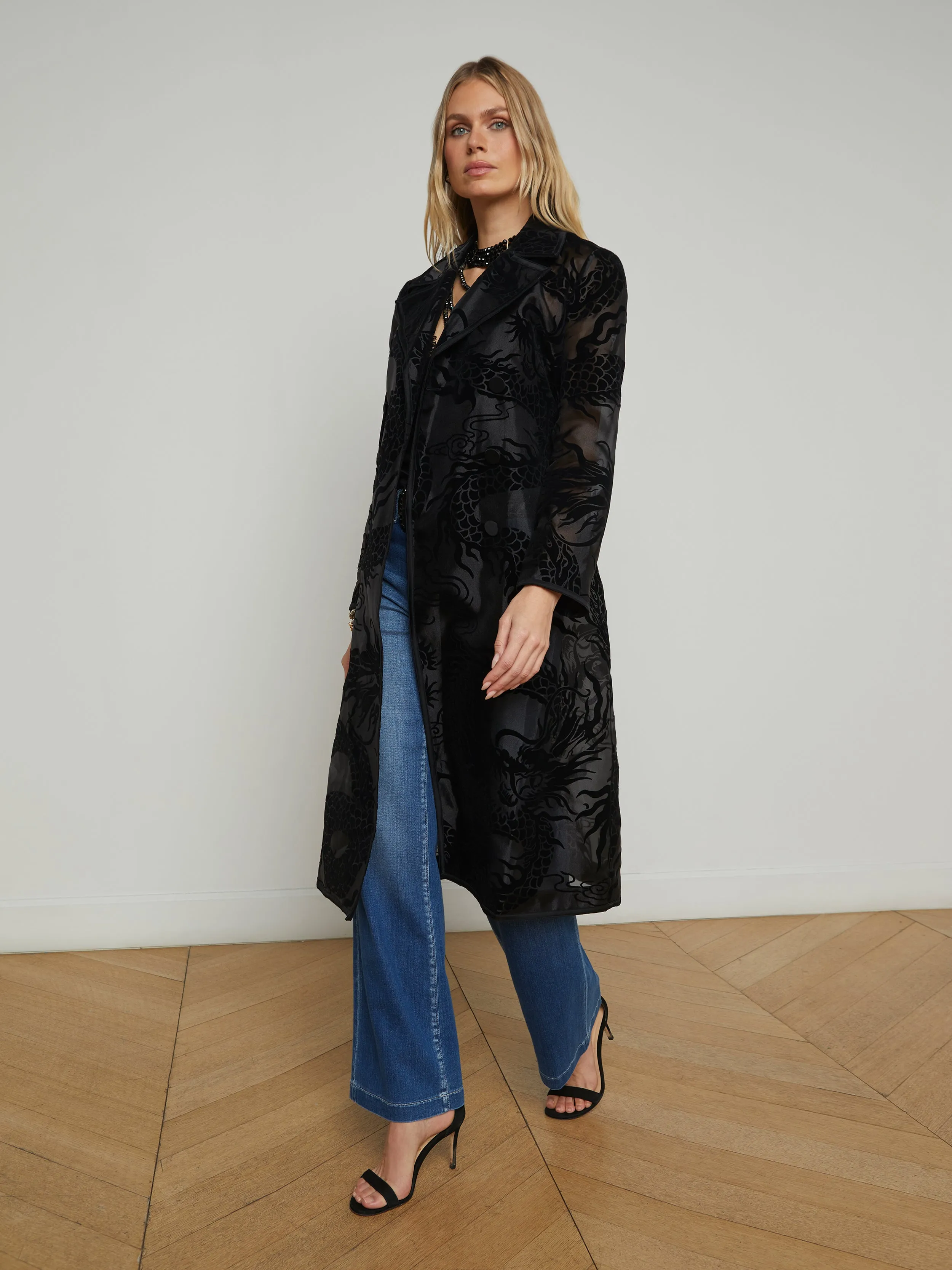 Moda Organza Trench Coat