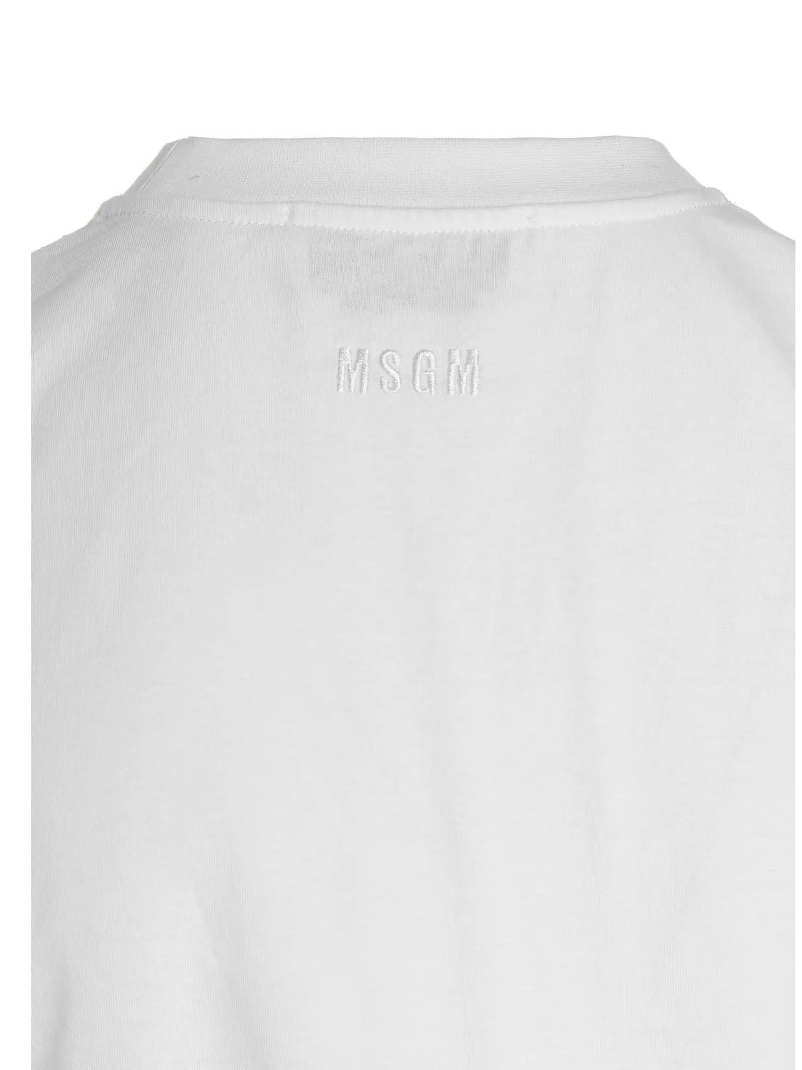 MSGM Floral Embroidered Cropped Top