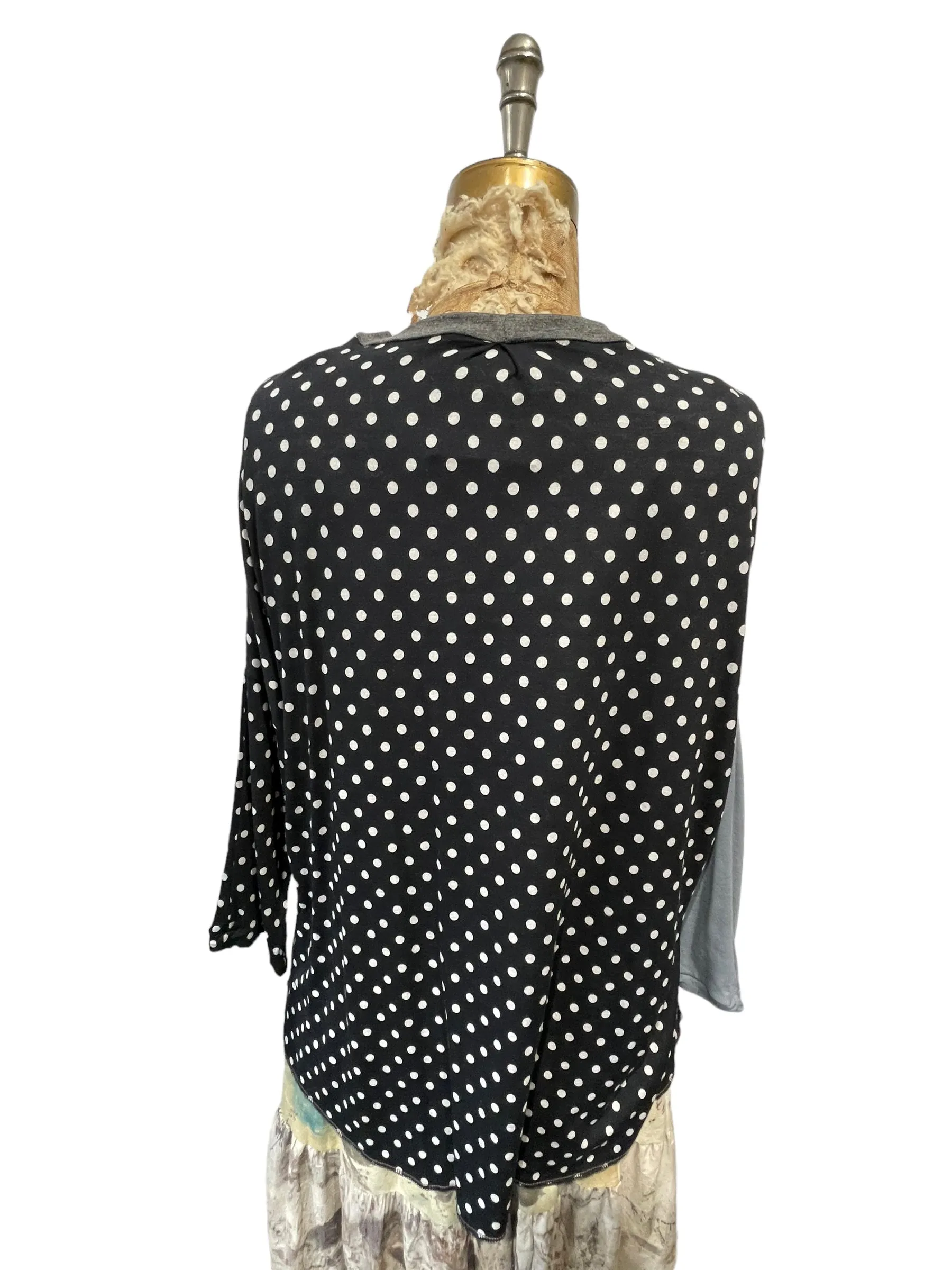 Multi pattern jersey long sleeve t-shirt