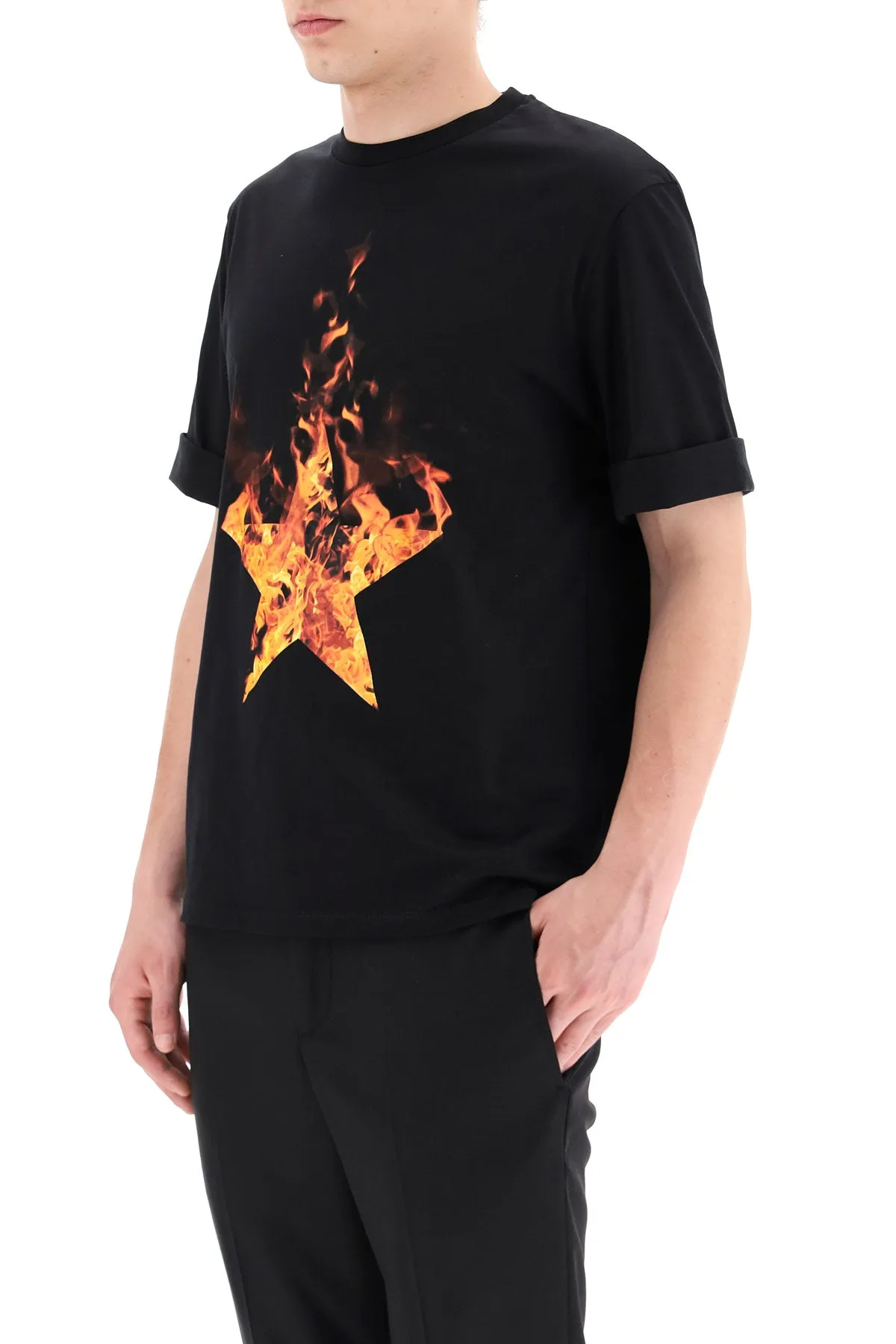 Neil Barrett Firestars Print Slim-Fit T-Shirt