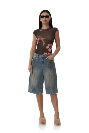 Nina Top - Black Floral