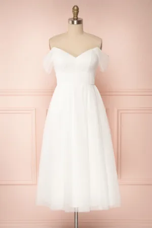 Odette White | Midi Tulle Dress