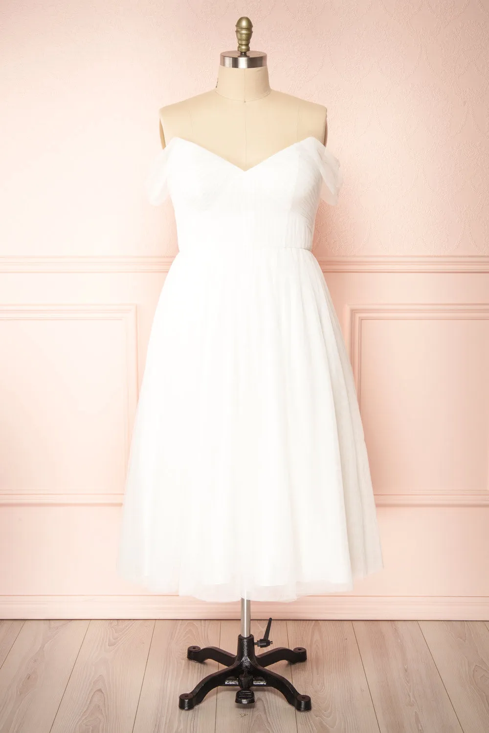 Odette White | Midi Tulle Dress
