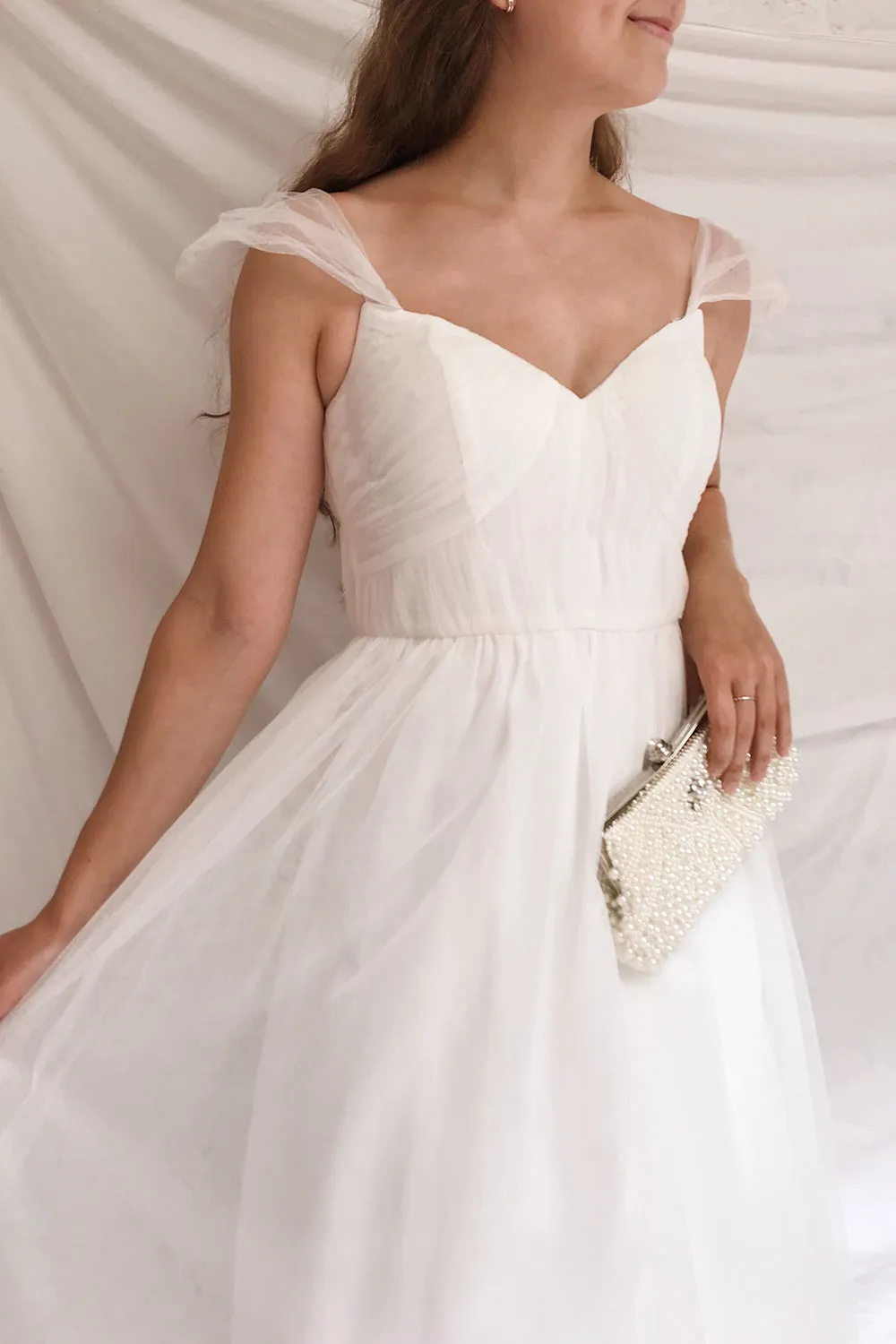 Odette White | Midi Tulle Dress