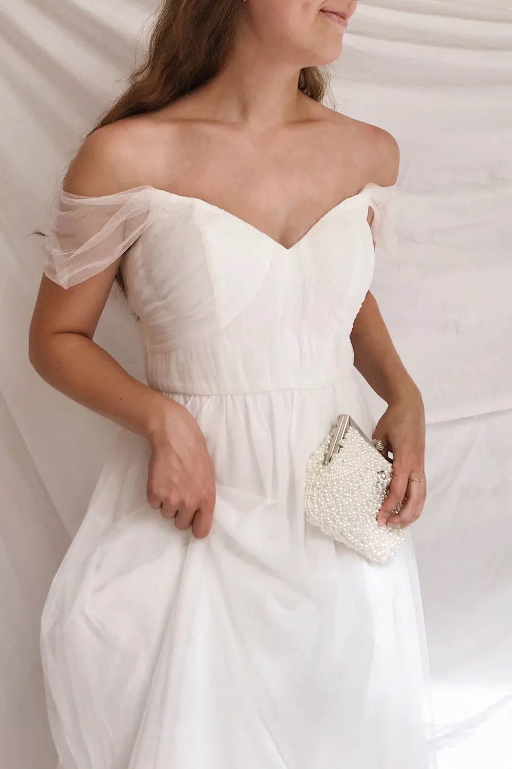 Odette White | Midi Tulle Dress