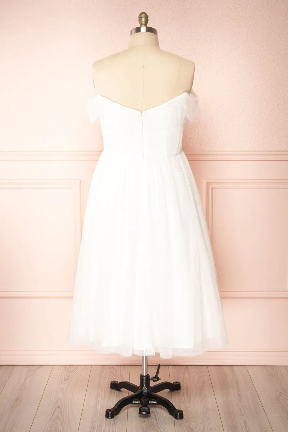 Odette White | Midi Tulle Dress