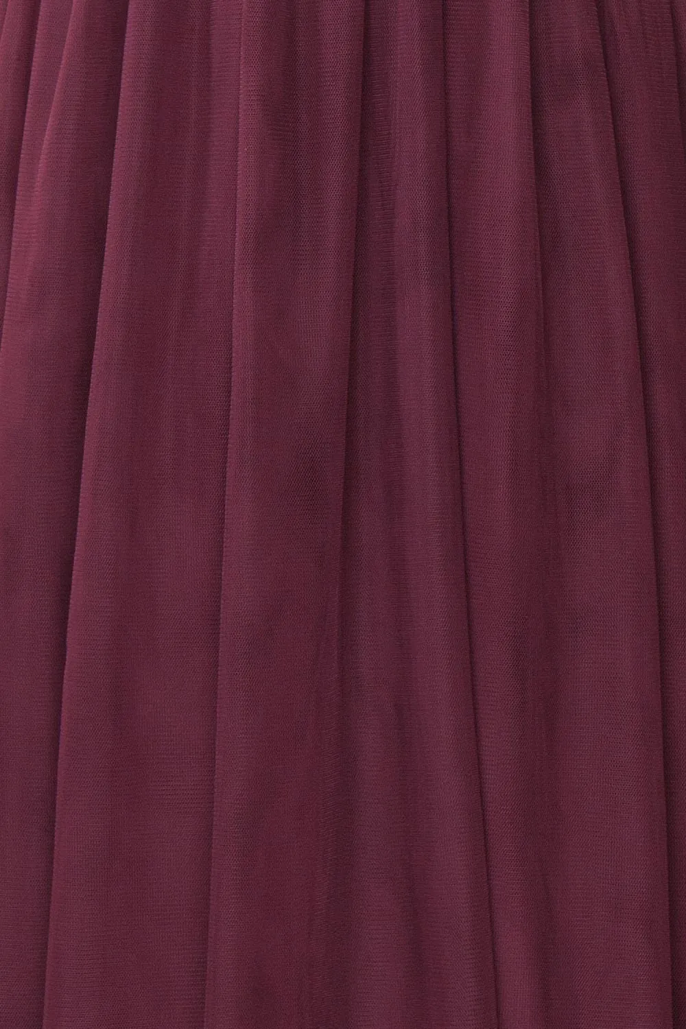 Odette Wine | Midi Tulle Dress