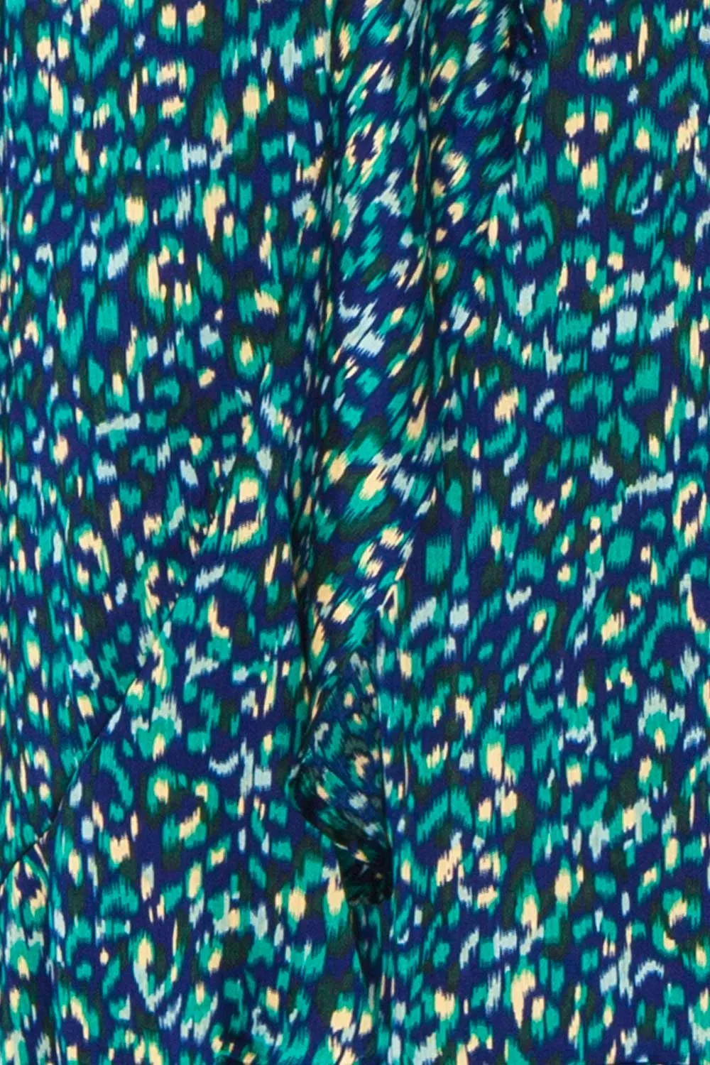 Odile | Maxi Blue Pattern Dress w/ Laced Back
