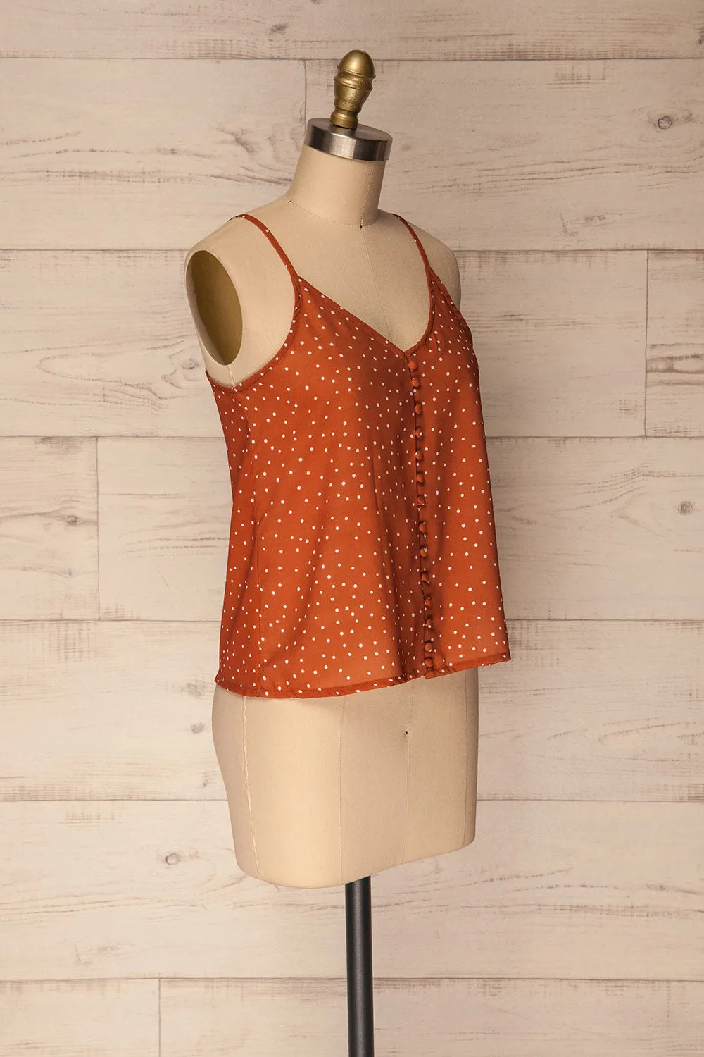 Olocau | Orange Polkadot Camisole