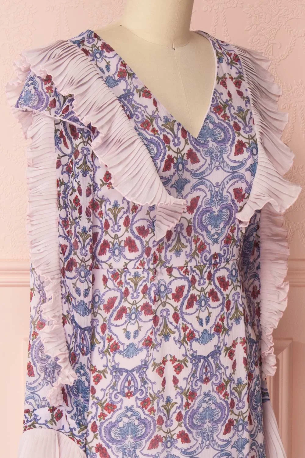 Orieta | Lilac Floral Maxi Dress
