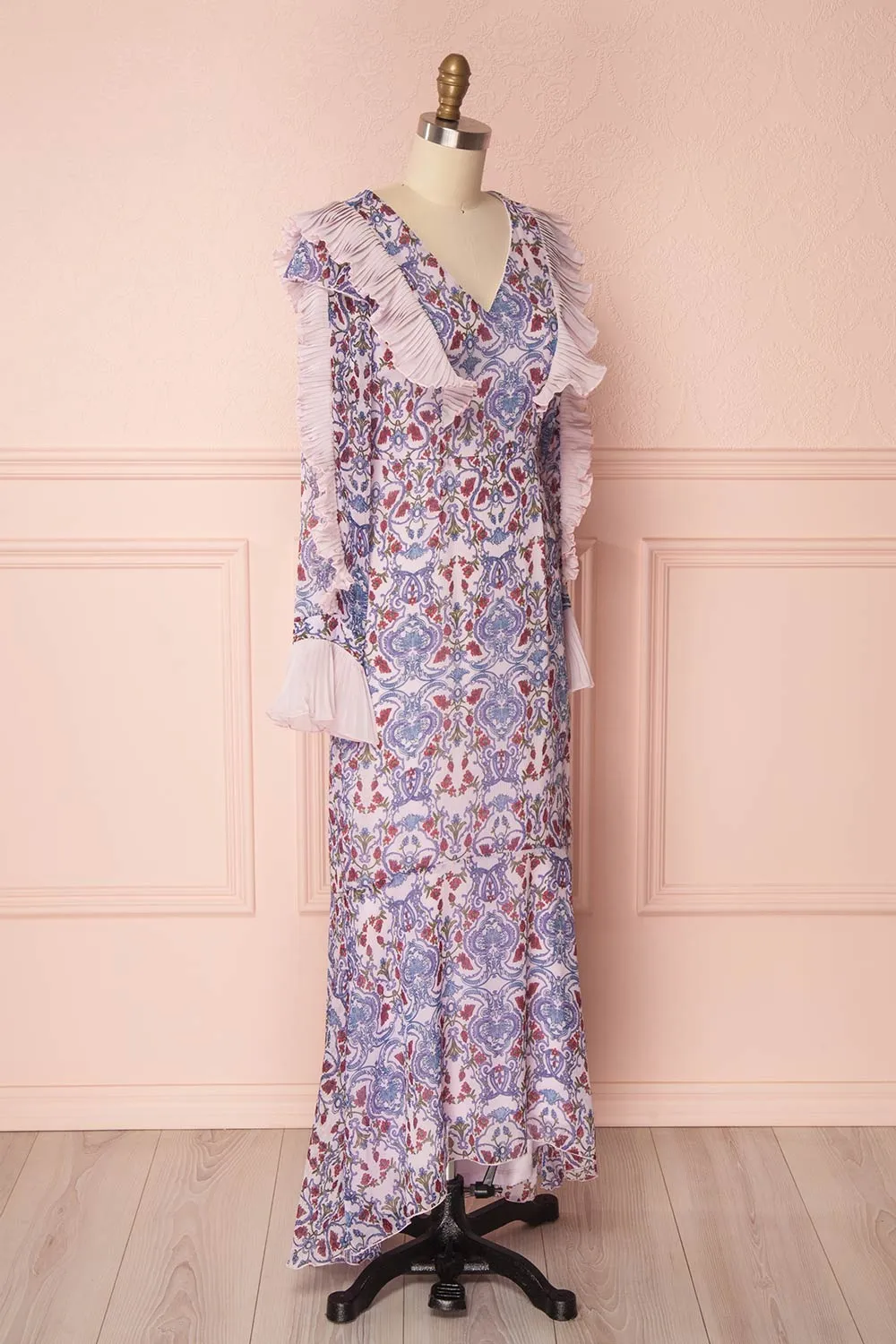 Orieta | Lilac Floral Maxi Dress
