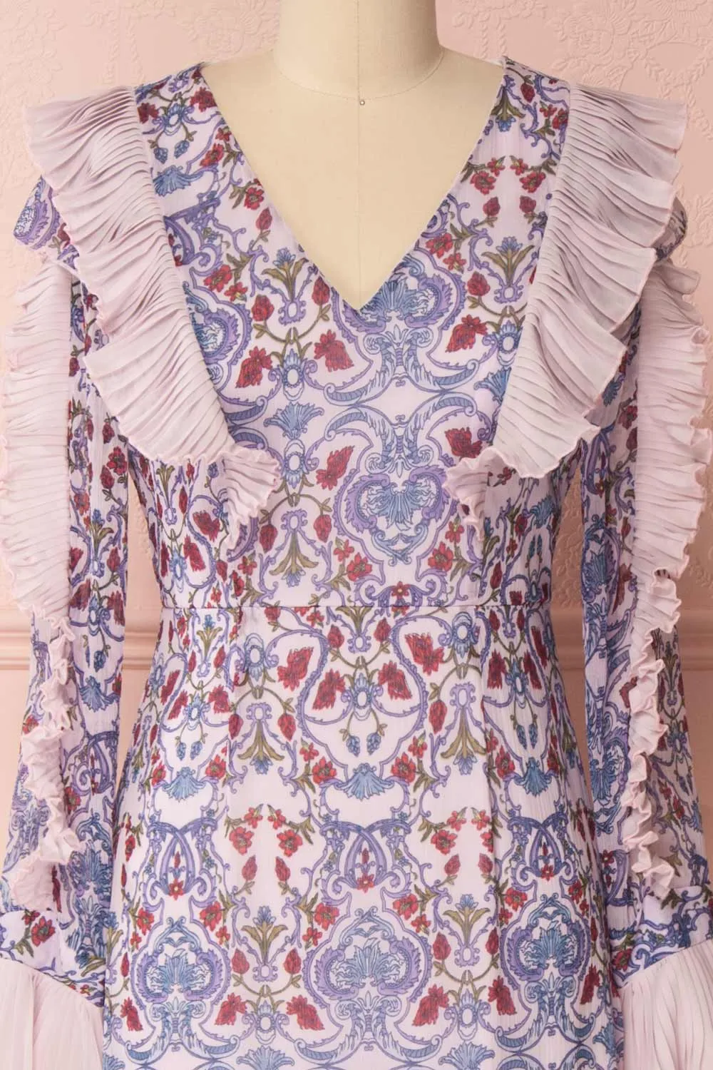 Orieta | Lilac Floral Maxi Dress
