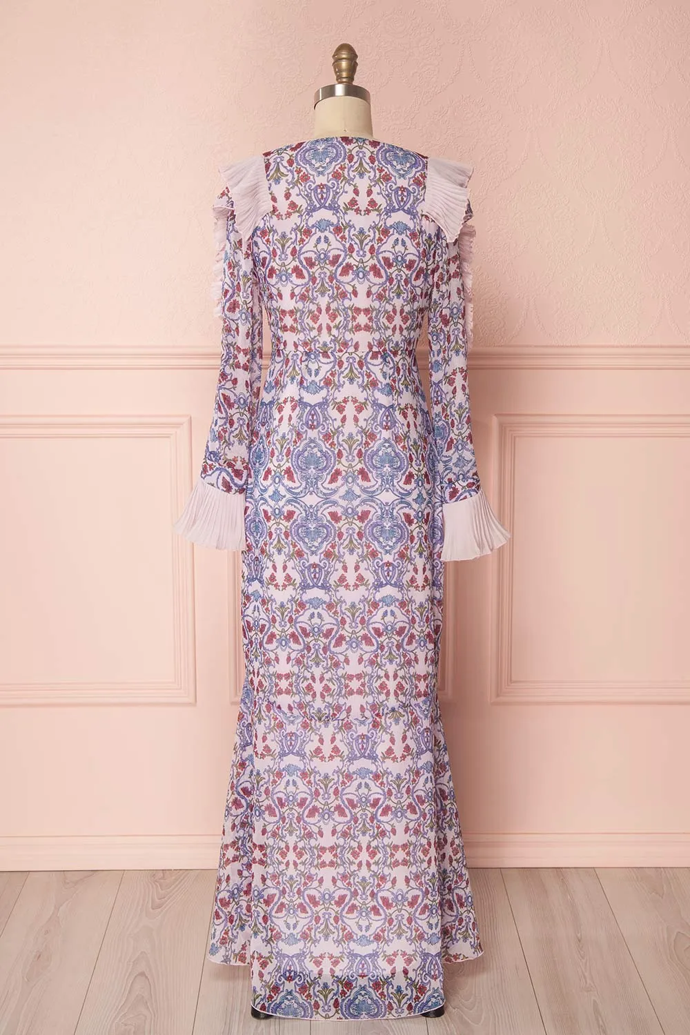 Orieta | Lilac Floral Maxi Dress