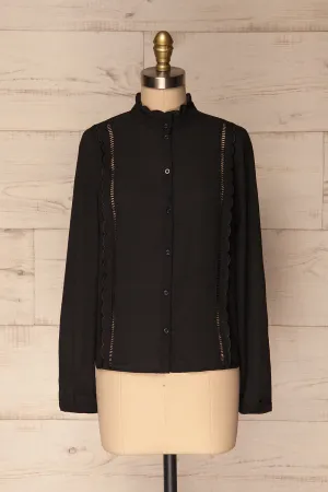 Ottone Black | Chiffon Blouse