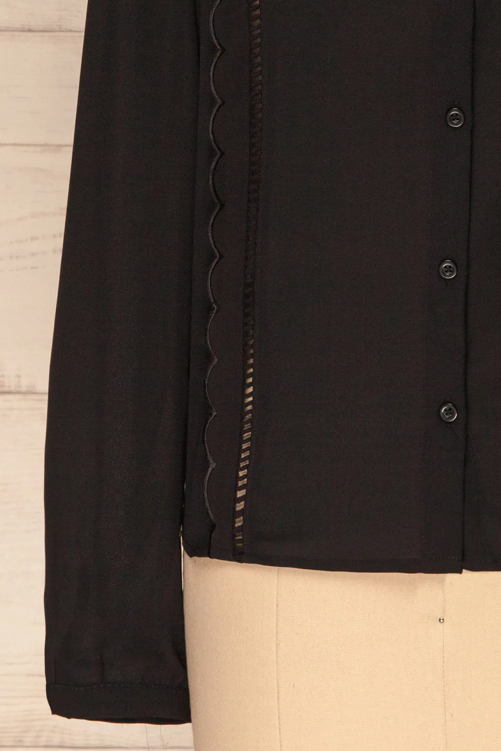 Ottone Black | Chiffon Blouse