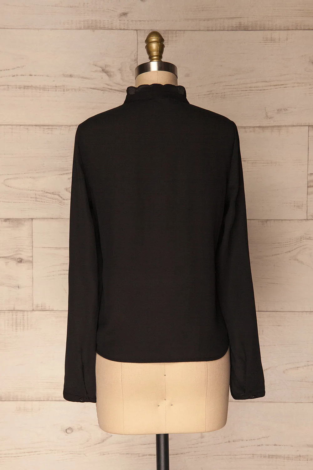 Ottone Black | Chiffon Blouse