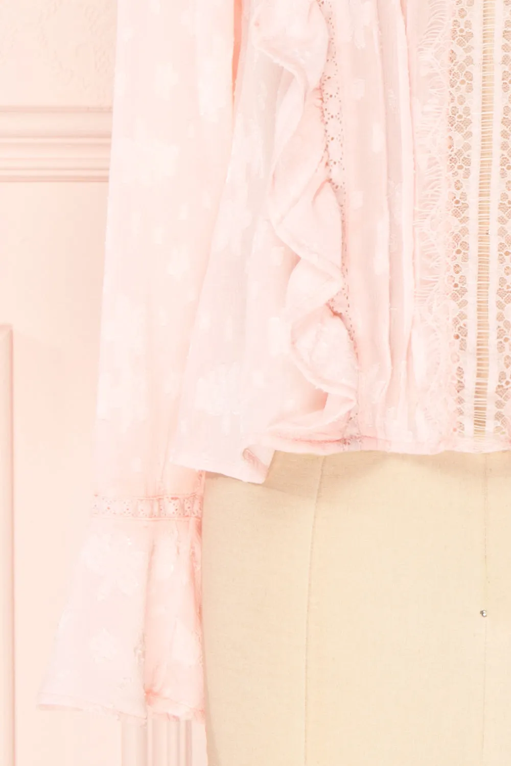 Paget | Pink Lace Blouse