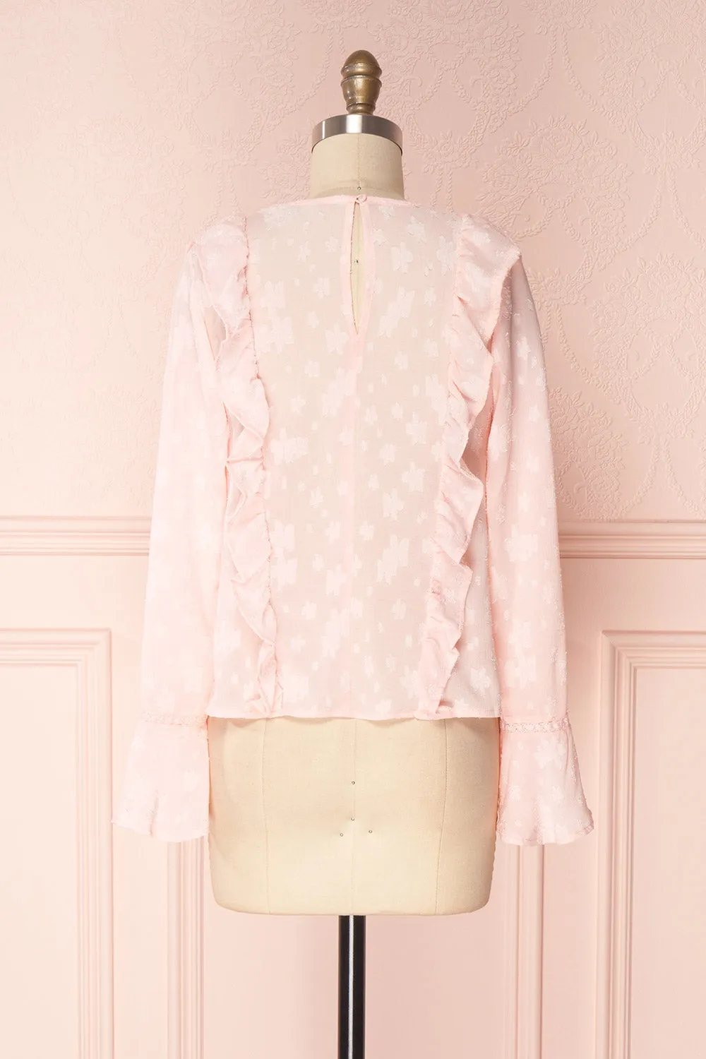Paget | Pink Lace Blouse