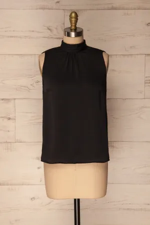 Pajara Black | Silky Sleeveless Top
