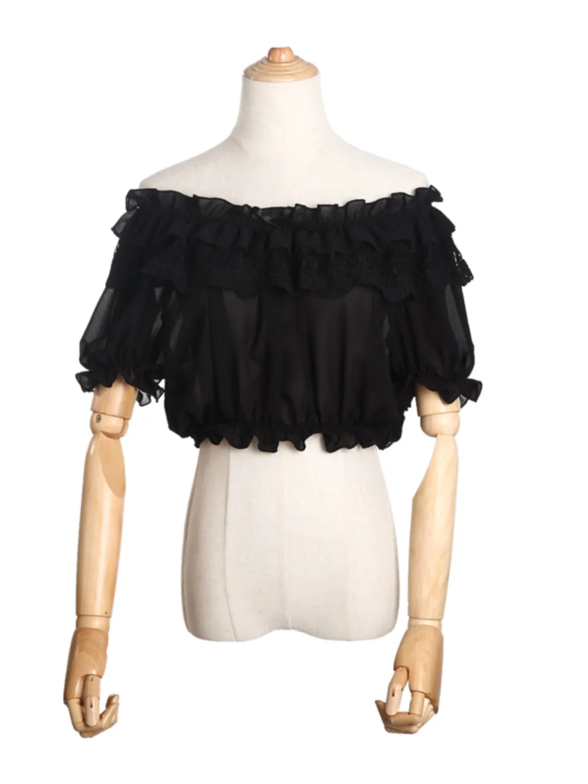 Pearl Chiffon Cropped Blouse