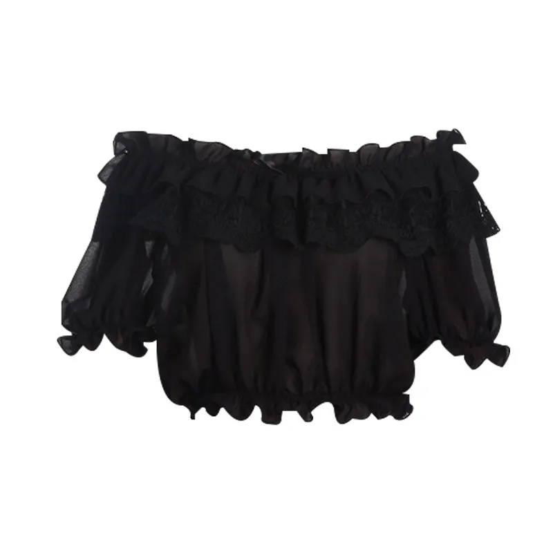 Pearl Chiffon Cropped Blouse