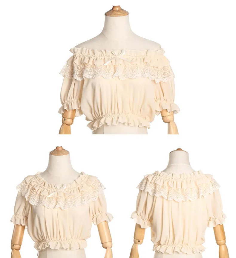 Pearl Chiffon Cropped Blouse