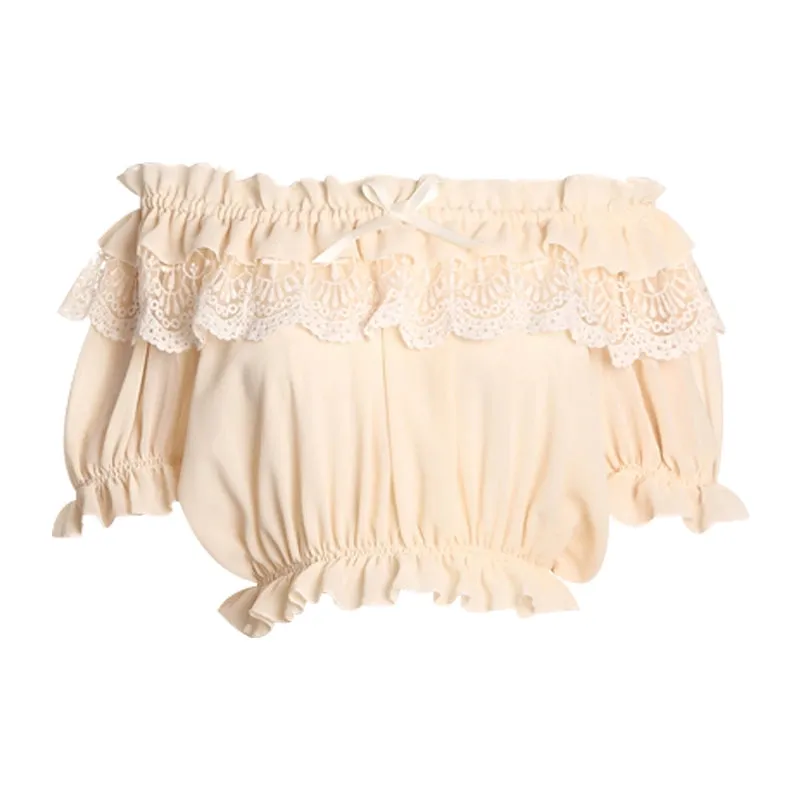 Pearl Chiffon Cropped Blouse