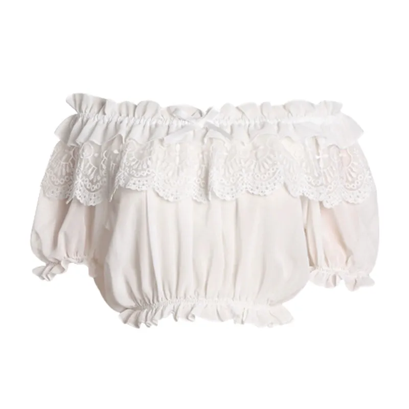 Pearl Chiffon Cropped Blouse