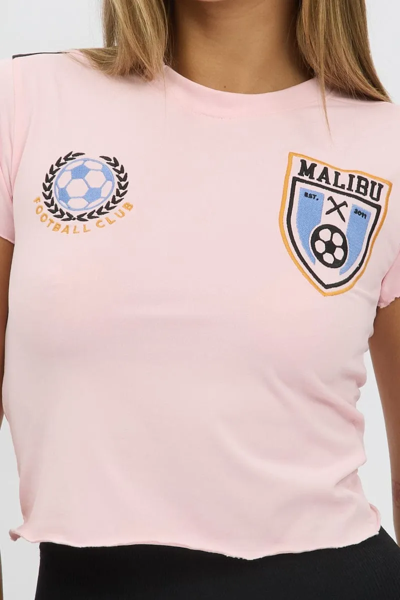 Pink Sport Tee Short Sleeve