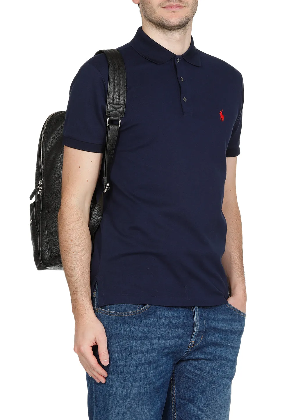 Polo Ralph Lauren Logo Embroidered Slim-Fit Polo Shirt