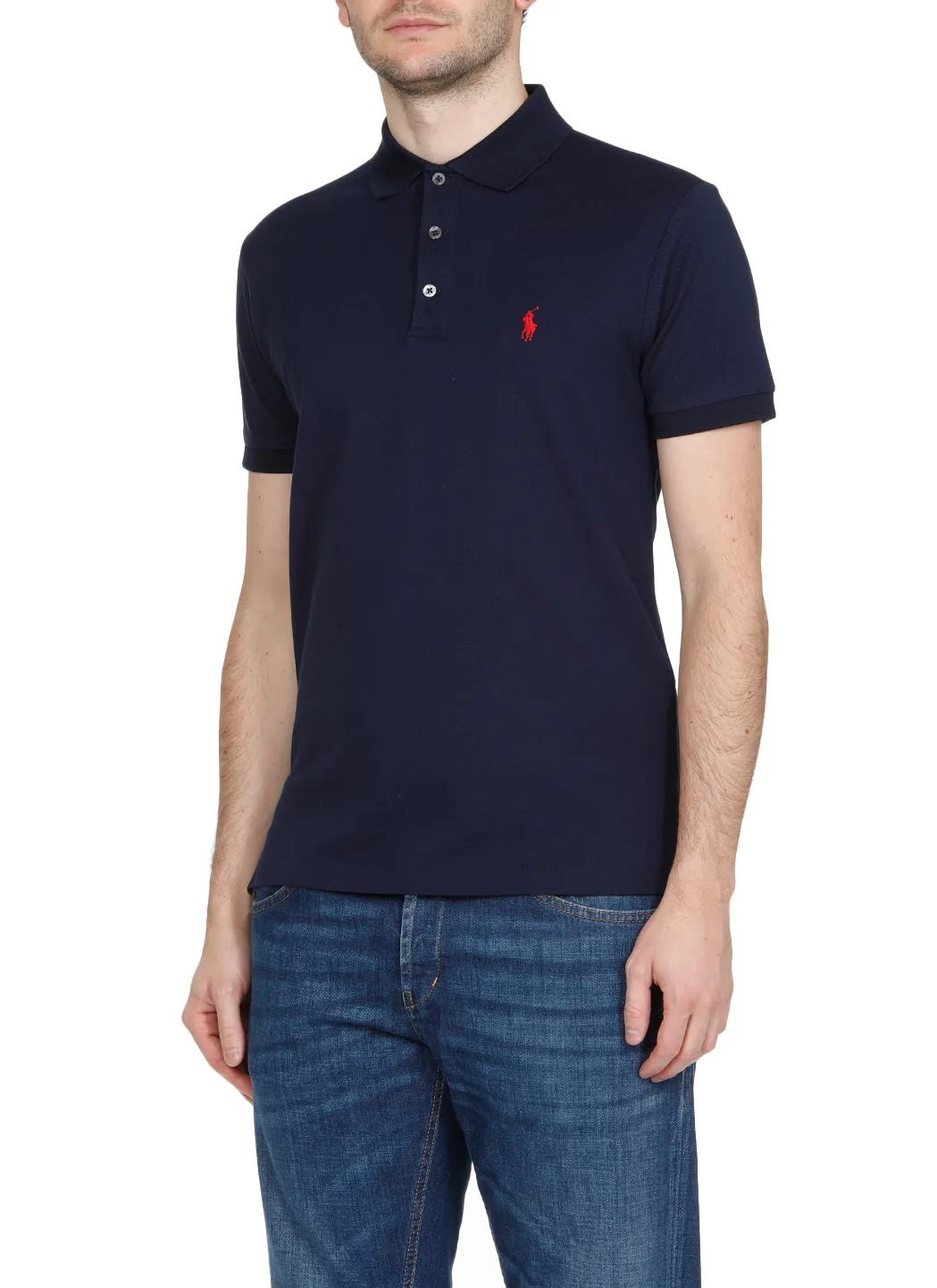 Polo Ralph Lauren Logo Embroidered Slim-Fit Polo Shirt