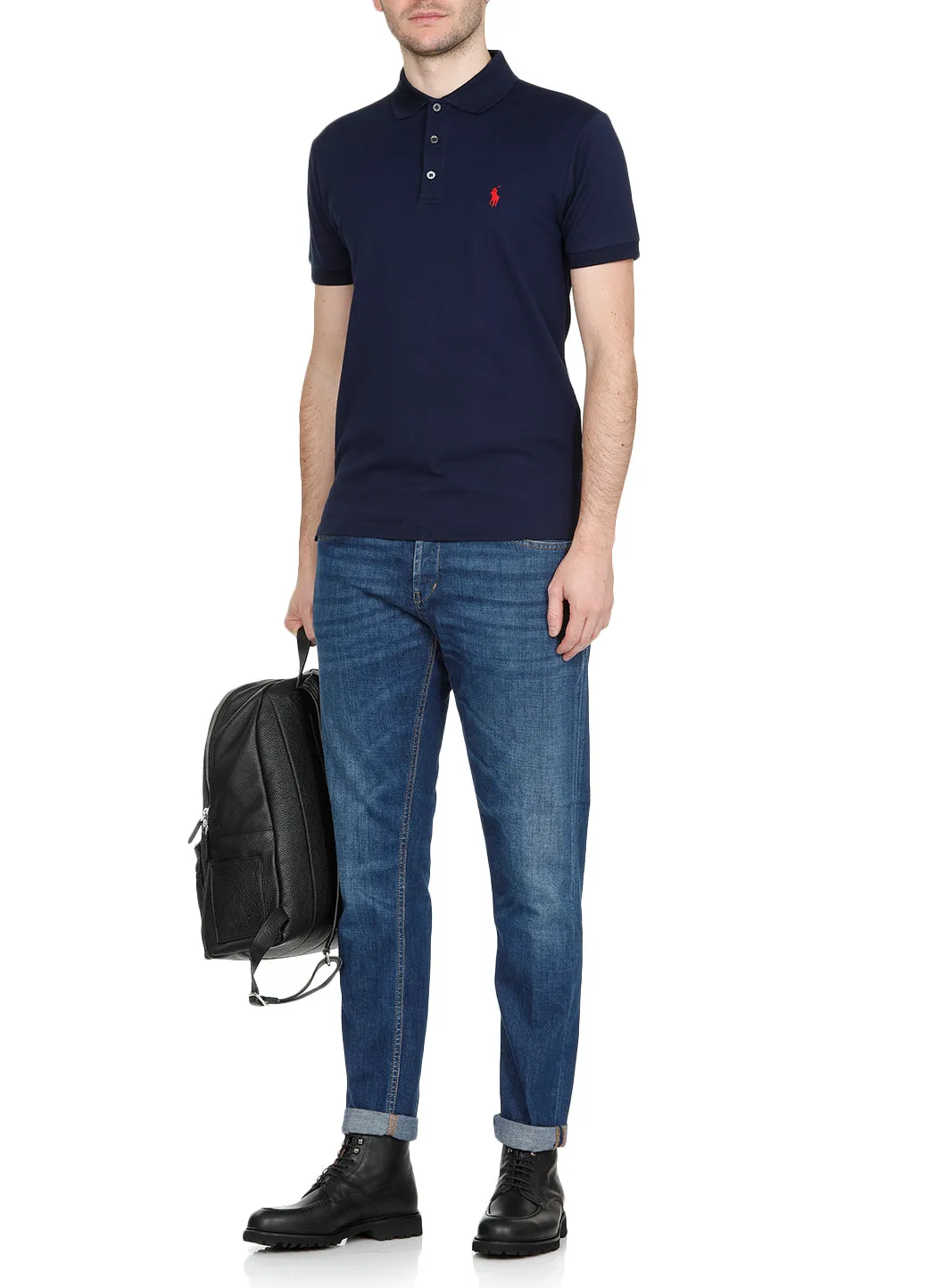 Polo Ralph Lauren Logo Embroidered Slim-Fit Polo Shirt