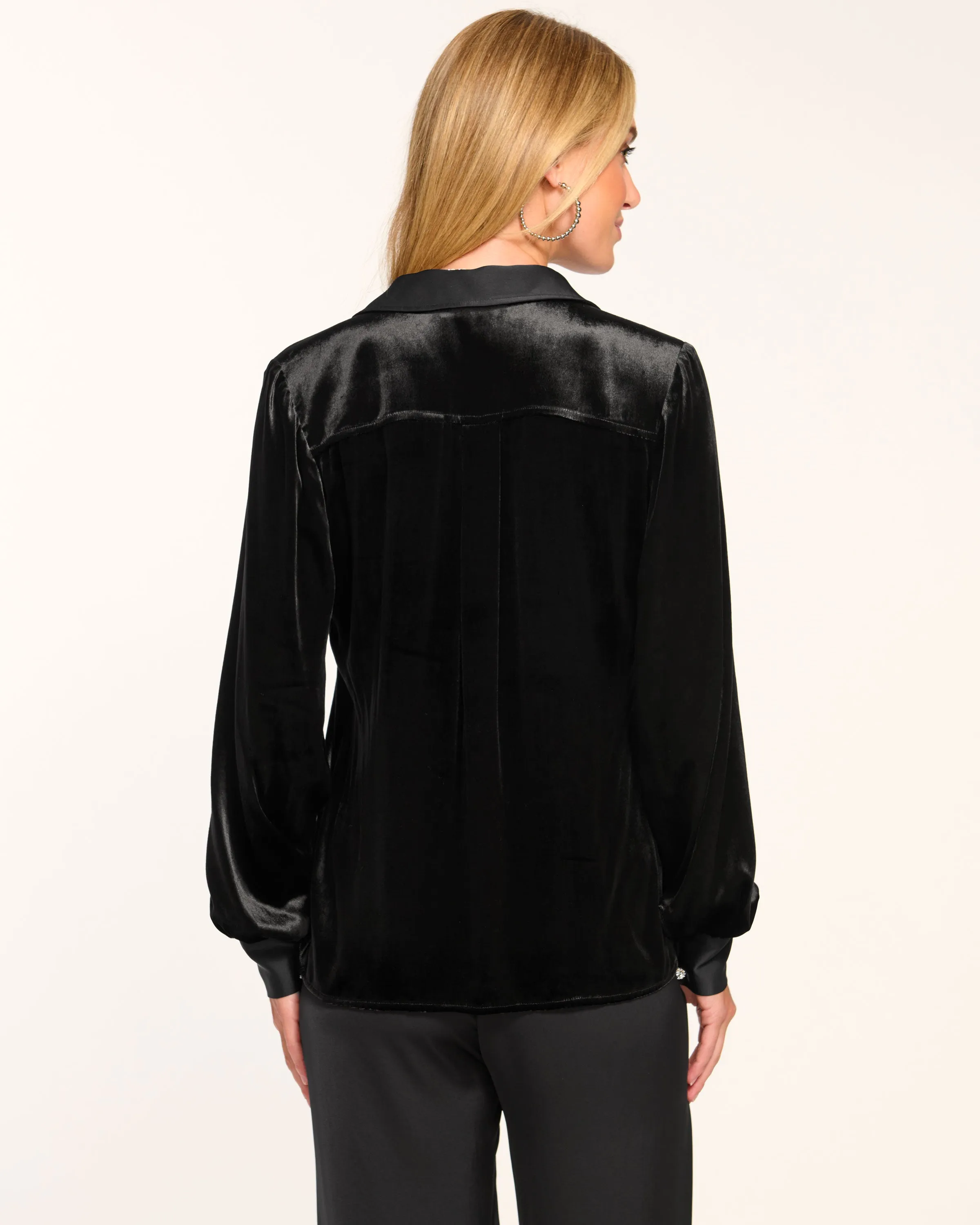 Ramona Velvet Button Down Top