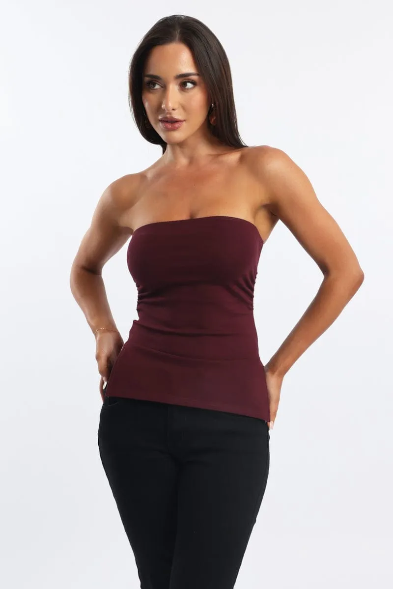 Red Bandeau Top