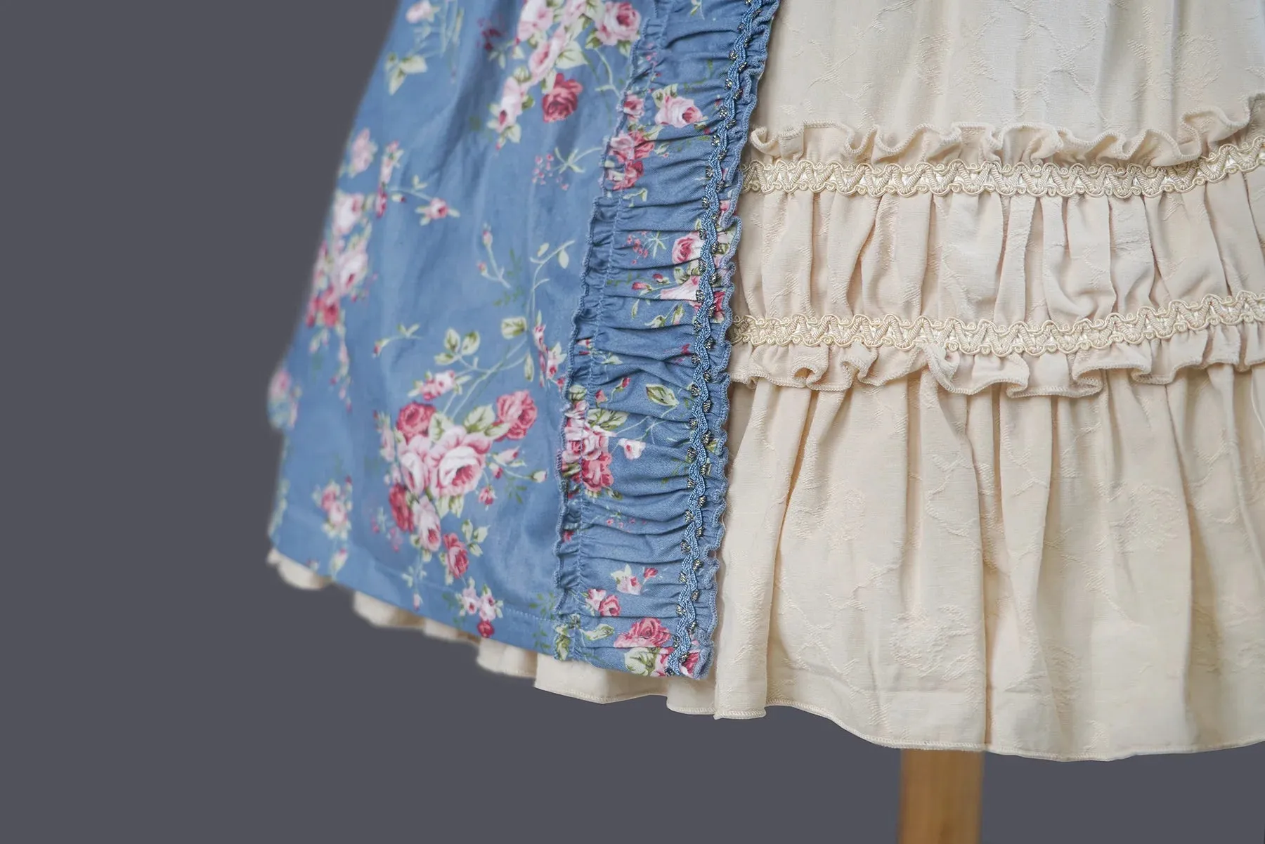 Rippling Blossom Rococo Robe Onepiece in Mint