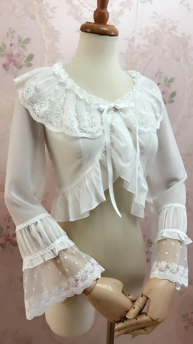 Ruffled Chiffon Bolero
