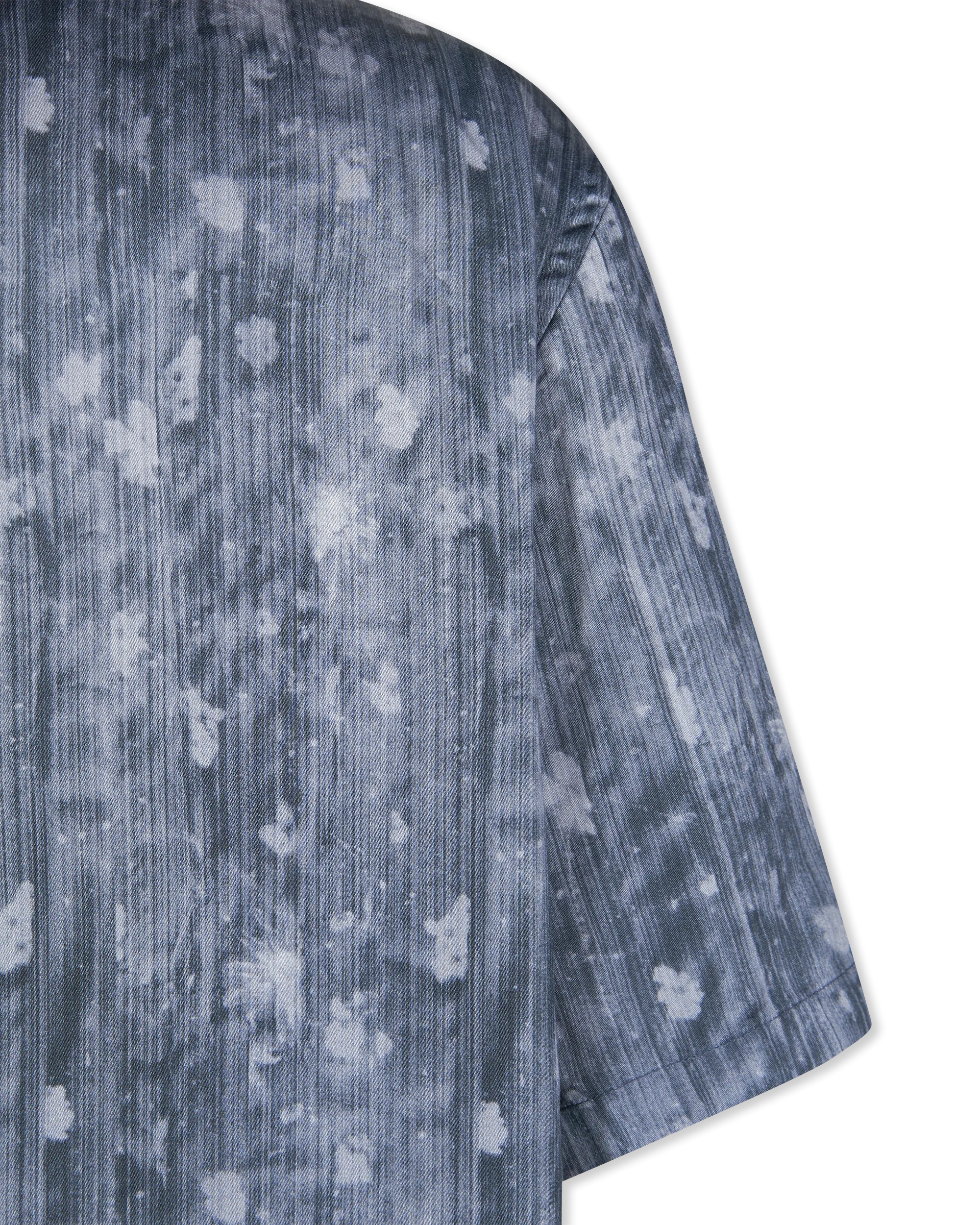 Sean Short Sleeve Linen Printed Shirt