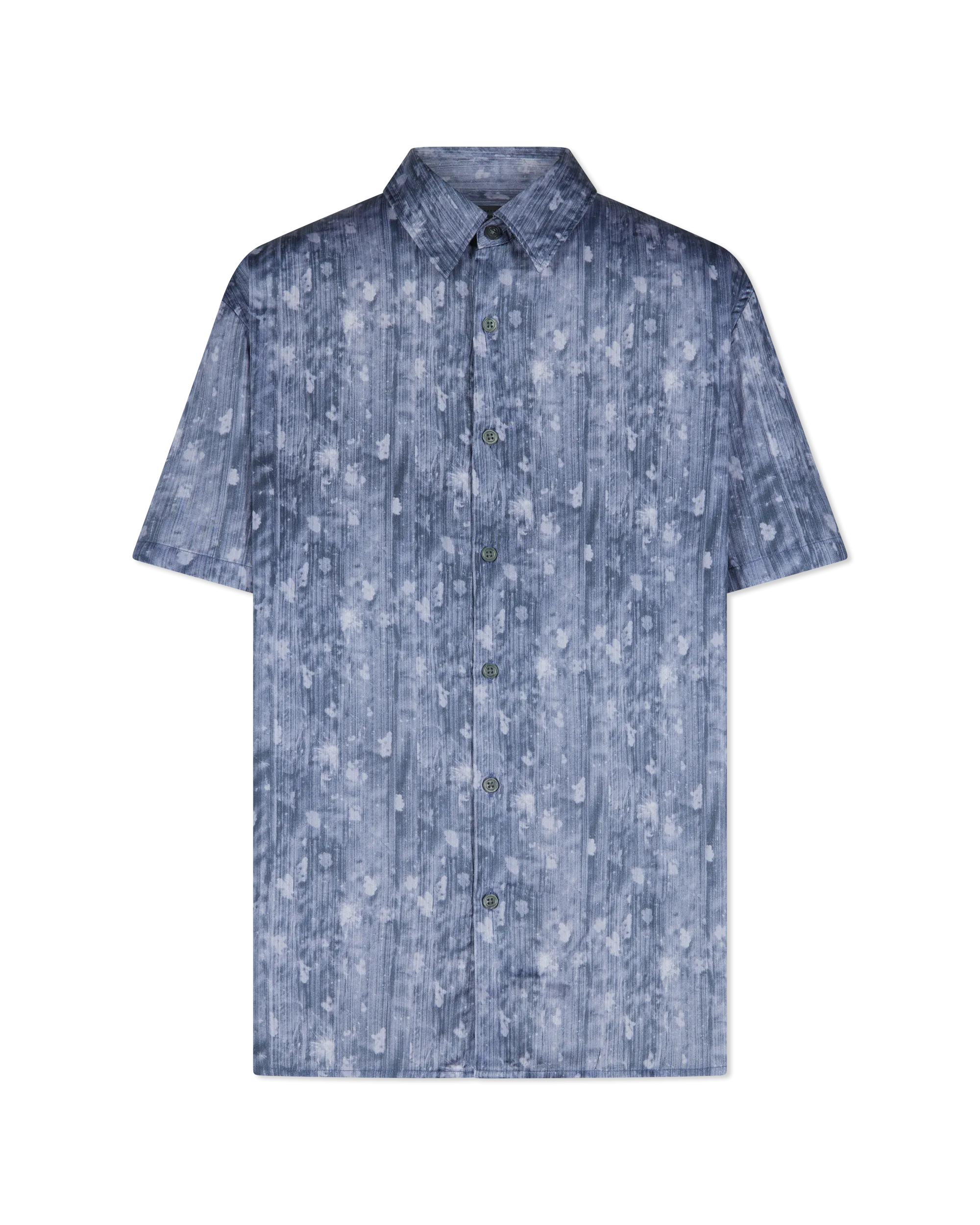 Sean Short Sleeve Linen Printed Shirt