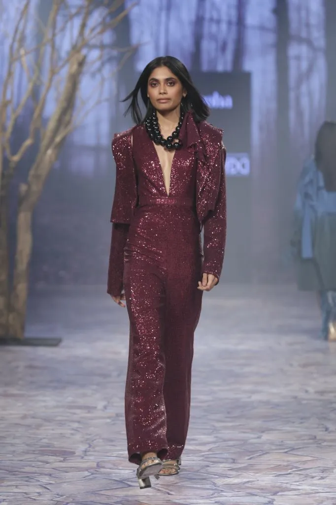 Sequin Jumpsuit & Crop Blazer