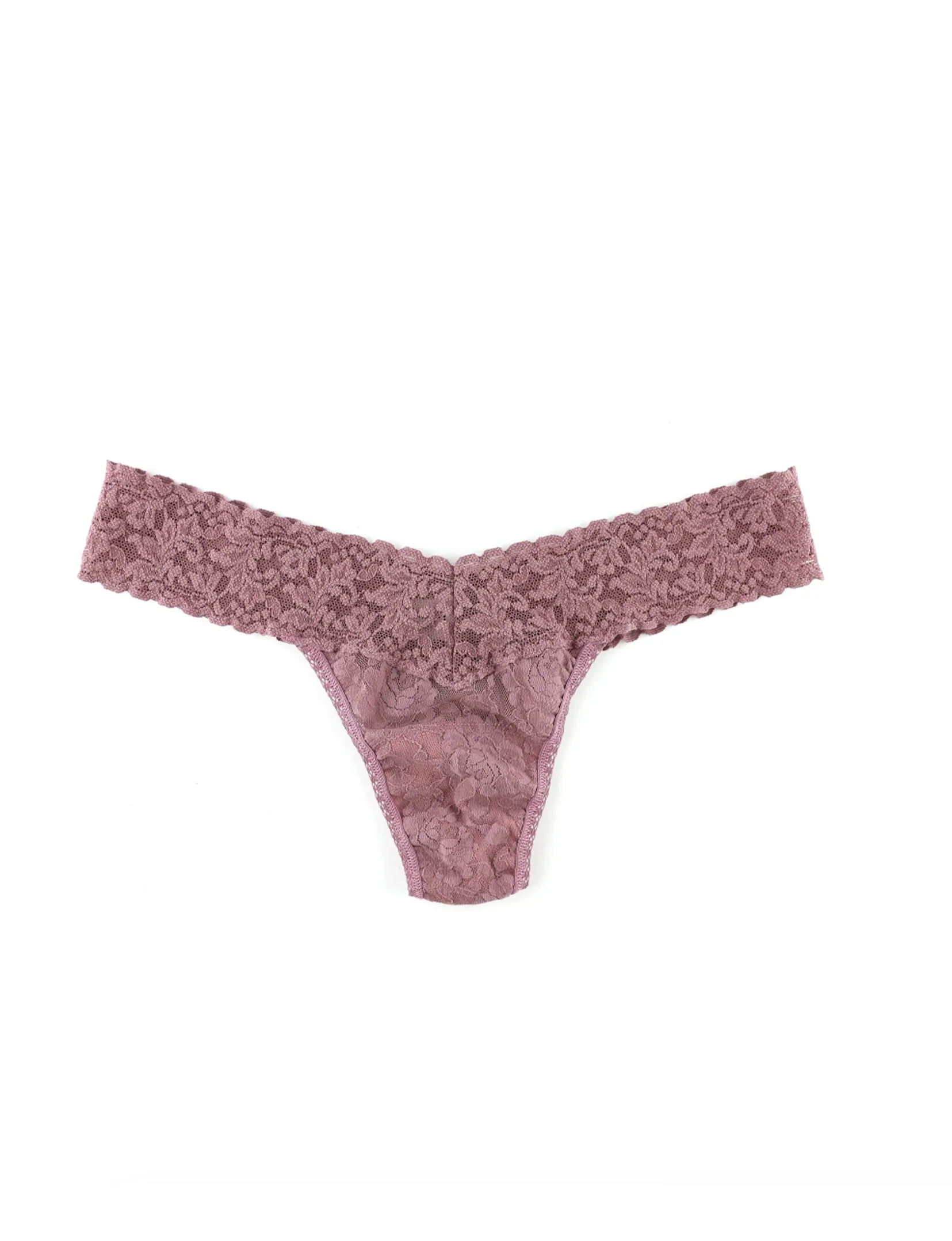 Signature Lace Low Rise Thong,  Artichoke Heart