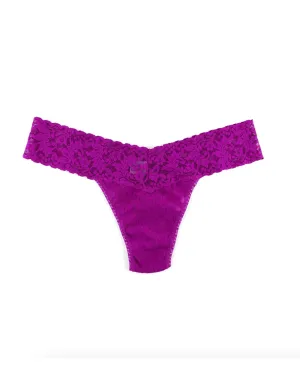 Signature Lace Low Rise Thong, Countess Pink