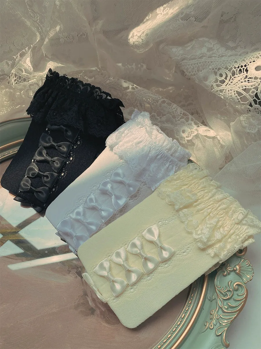 Small Bow Lace Socks