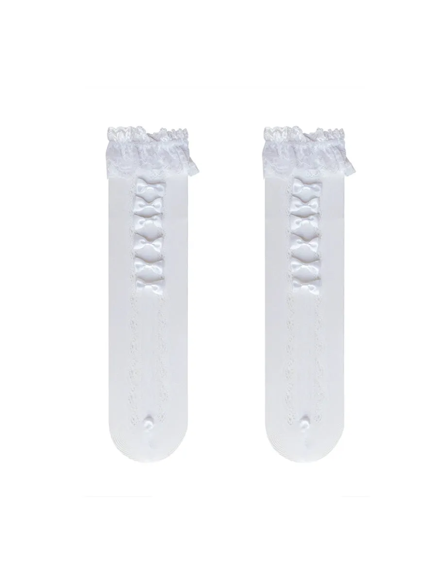Small Bow Lace Socks