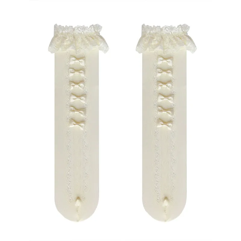 Small Bow Lace Socks