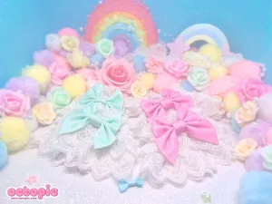 Sparkle Rose Princess Bow Wrist Cuffs