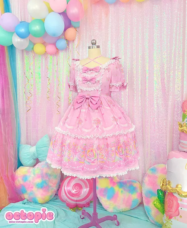 Sparkle Rose Princess One Piece Dress Set