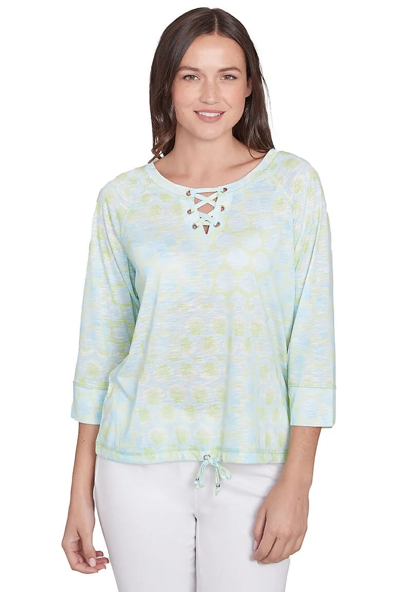 Spring Thing Lace-Up Neck Top
