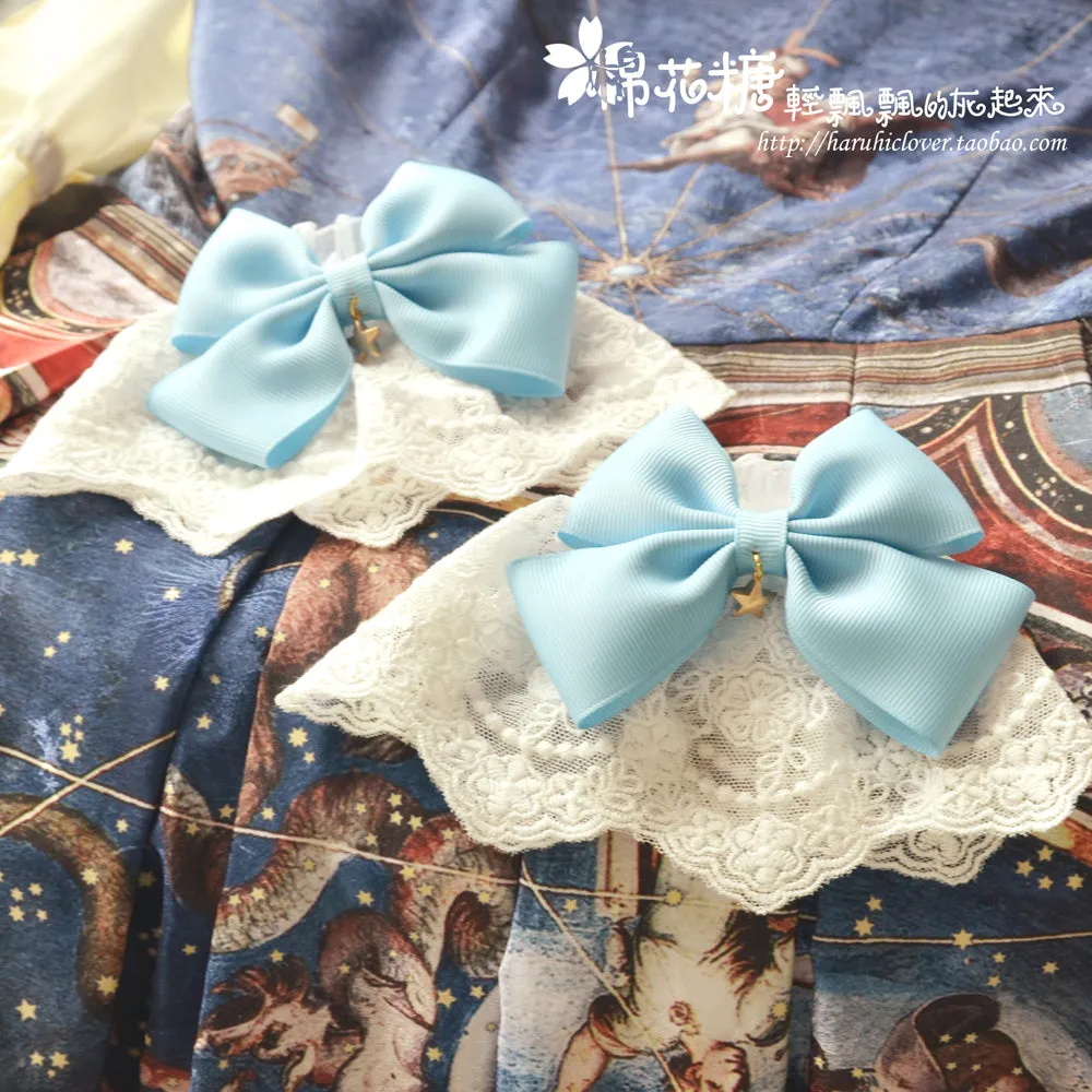 Star Drop White Lace Wristcuffs