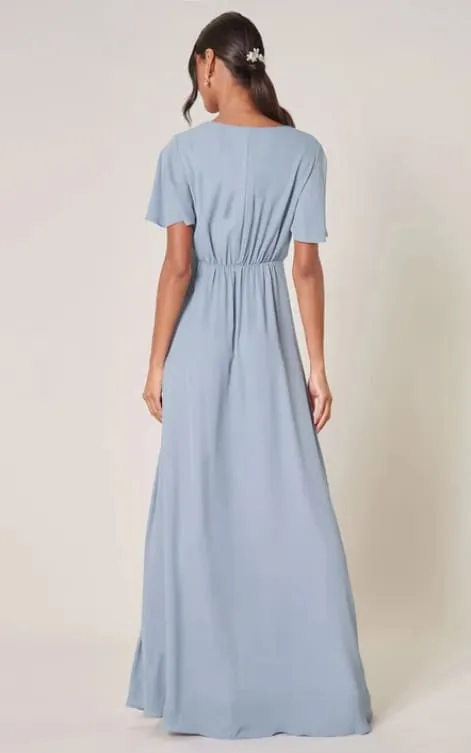 Sugarlips- Everlasting Surplice Flutter Sleeve Maxi Dress